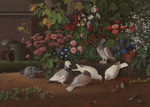 From the Garden: Flowers and Birds, 1853-1854. Creator: Ferdinand von Wright.