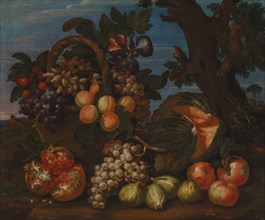 Still life with fruit, 1675-1720. Creator: Franz Werner von Tamm.