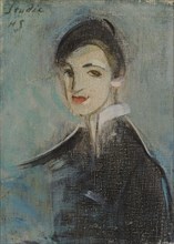 Singer in Black, 1916-1917. Creator: Helene Schjerfbeck.