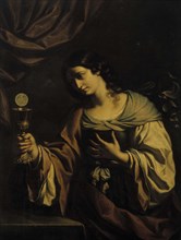 An allegory of faith (St. Clare), 1776. Creator: Ivan Akimovic Akimov.