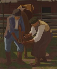 Farriers, 1917. Creator: Juho Rissanen.