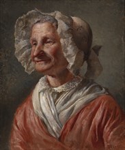 Old Woman in a White Bonnet; A Smiling Old Woman, 1868. Creator: Karl Emanuel Jansson.