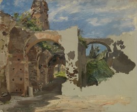 Roman ruins, exercise, 1872. Creator: Karl Emanuel Jansson.