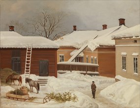 The Liljenstrand House in Winter, 1860. Creator: Magnus von Wright.