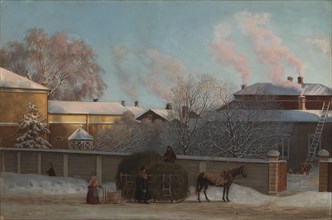 Annankatu on a Cold Winter Morning, 1868. Creator: Magnus von Wright.