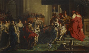 The Coronation of Maria de' Medici, a copy after Peter Paul Rubens, 1850. Creator: Nils Jakob Blommer.