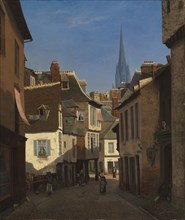 Street at Quimper in Brittany, 1871. Creator: Oscar Kleineh.