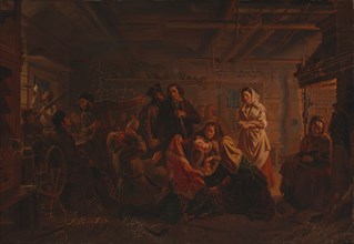 A scene from Hirvenhiihtäji, 1856. Creator: Robert Wilhelm Ekman.