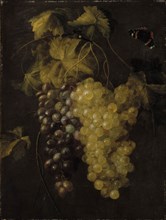 Two bunches of grapes, 1658-1670. Creator: Thomas van Paep.