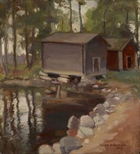 Lakeside Sheds, Viitasaari, 1929. Creator: Vilho Sjöström.