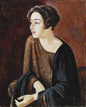 Portrait of The Poet Elina Vaara, 1929. Creator: Yrjö Aleksander Ollila.