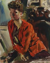 Portrait of Margit Rautala-Kaipainen, 1943. Creator: Emil Rautala.