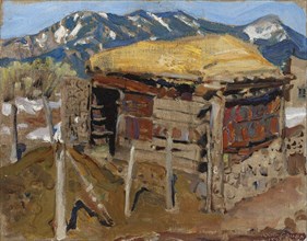 Shed in the Taos Mountains, 1925. Creator: Akseli Gallen-Kallela.