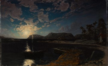 Landscape in Moonlight, 1878. Creator: Fanny Churberg.