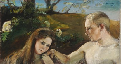 Adam and Eve, 1897. Creator: Magnus Enckell.