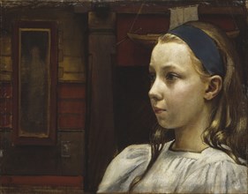 Head of a Girl, Little Anna, 1897. Creator: Akseli Gallen-Kallela.