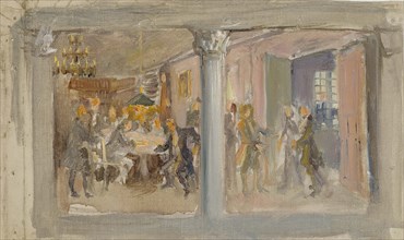 Aurora club, rehearsal for the Helsinki University wall painting, 1915-1916. Creator: Akseli Gallen-Kallela.