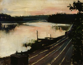 View from Elaintarha at Sunset, 1886. Creator: Akseli Gallen-Kallela.