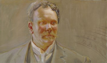 Portrait of Professor E.N.Setälä, 1911. Creator: Akseli Gallen-Kallela.