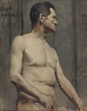 Nude male model, 1888. Creator: Akseli Gallen-Kallela.