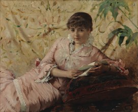 Parisienne Reading, 1880. Creator: Albert Edelfelt.