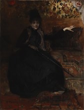 Lady in Black, Thérèse noire, 1886. Creator: Albert Edelfelt.