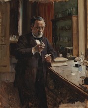 Portrait of Louis Pasteur, study, 1885. Creator: Albert Edelfelt.