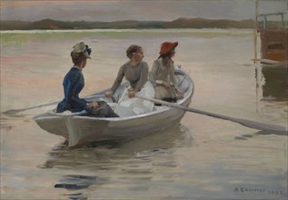 Girls in a Rowing Boat (Summer in the Archipelago), 1883. Creator: Albert Edelfelt.