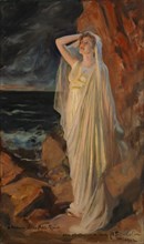 Aino Ackté as Alcestis on the Banks of the Styx, 1902. Creator: Albert Edelfelt.