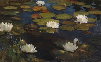 Water Lilies, study for the Youth and a Mermaid, 1896. Creator: Albert Edelfelt.