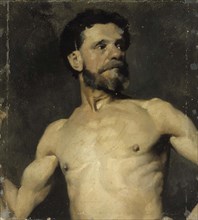 Male model, academy training, 1874-1875. Creator: Albert Edelfelt.