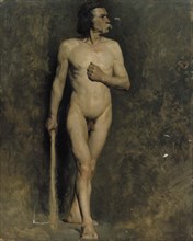 Male model, academy training, 1874-1875. Creator: Albert Edelfelt.