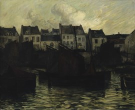 Breton Village by The Coast (Camaret), 1885-1899. Creator: Charles Cottet.