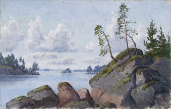 Shore Landscape, c1880-1910. Creator: Ellen Favorin.