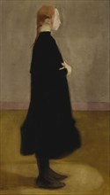 The School Girl II (Girl in Black), 1908. Creator: Helene Schjerfbeck.