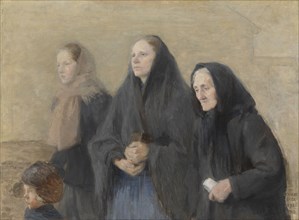 Churchgoers (Easter Morning), 1895-1900. Creator: Helene Schjerfbeck.