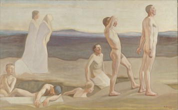 Resurrection, study for the left side of the altarpiece at Tampere Cathedral, 1907. Creator: Magnus Enckell.