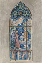 Christus Resurrexit, sketch for a stained glass window in Pori Church, 1924. Creator: Magnus Enckell.