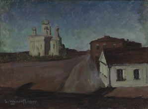 Moonlight Landscape in Suomenlinna, 1895. Creator: Sergei Wlasoff.