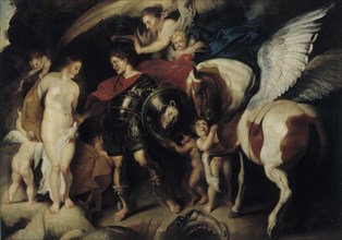 Perseus and Andromeda, copy after Peter Paul Rubens, 1800-1899. Creator: Unknown.