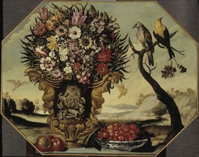 Flowers and birds, c1570s. Creator: Unknown.