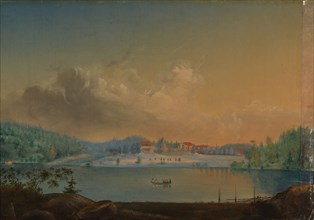 Crown official house of Storms or Degervik in Kirkkonummi, 1852. Creator: Werner Holmberg.