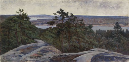 Landscape with a Lake, 1875-1930. Creator: Ada Thilen.