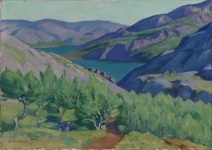 Summer Landscape from Linhammar, 1934. Creator: Anton Lindforss.