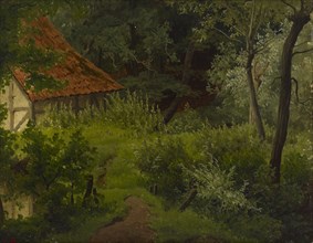 Farmhouse in the Woods, Study, 1855. Creator: Werner Holmberg.