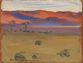 Sunset on the Savannah, 1909. Creator: Akseli Gallen-Kallela.