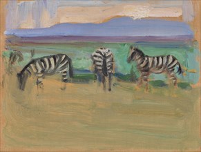 Zebras, 1909. Creator: Akseli Gallen-Kallela.