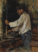 Milling by Hand, 1886. Creator: Akseli Gallen-Kallela.