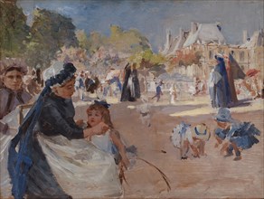 The Luxembourg Gardens, Paris, final study, 1886. Creator: Albert Edelfelt.