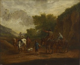 Peasants on the road, 1659-1679. Creator: Nicolaes Berchem.